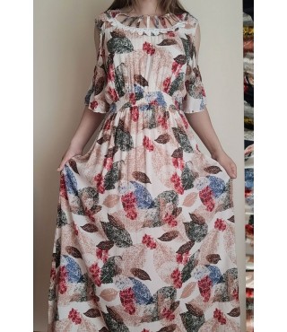 Nauja ilga suknelė su lapais M-L